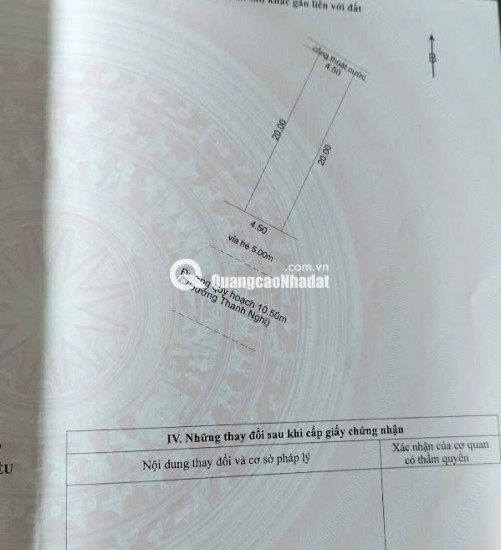 Bán cặp đât đường 10,5m Thanh Nghị - trục thông Nguyễn Sinh Sắc